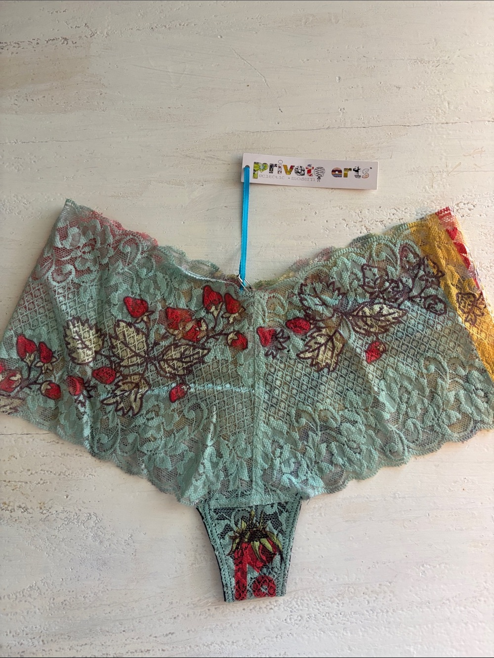 Private Arts strawberry fields lace low rise she cheekster